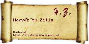 Horváth Zilia névjegykártya